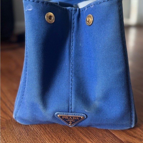 Prada Blue Canvas Tote Bag - Picture 9 of 15